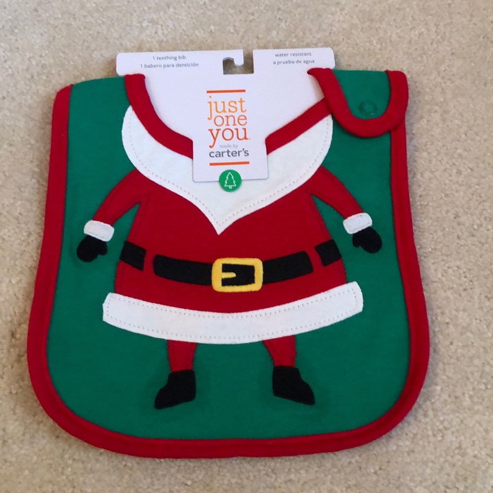 Carter’s Unisex Christmas Teething Bib - Bx2